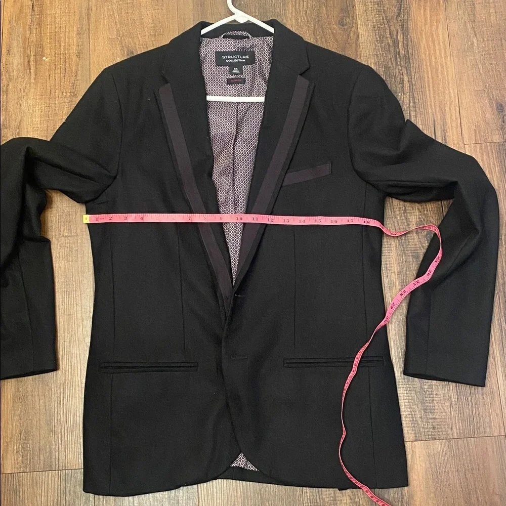 Structure Black Blazer with Purple Lining